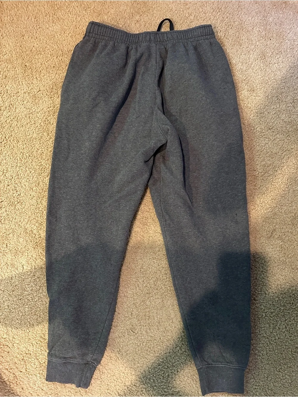 Nike Men’s Small Gray Sweatpants with 'Just Do It' Accent